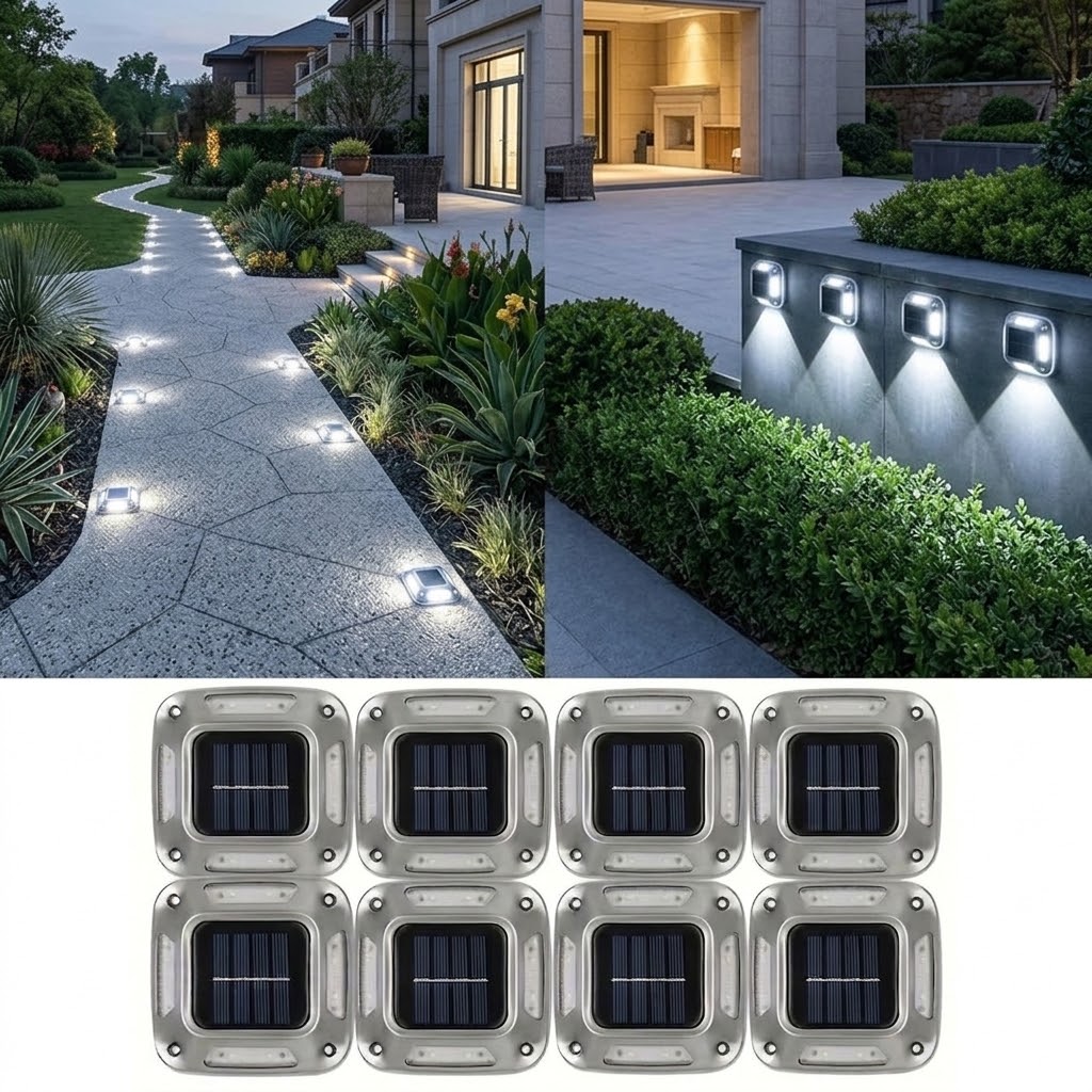 Outdoor Lighting On Stairs - 8 шт. солнечных садовых светильников для