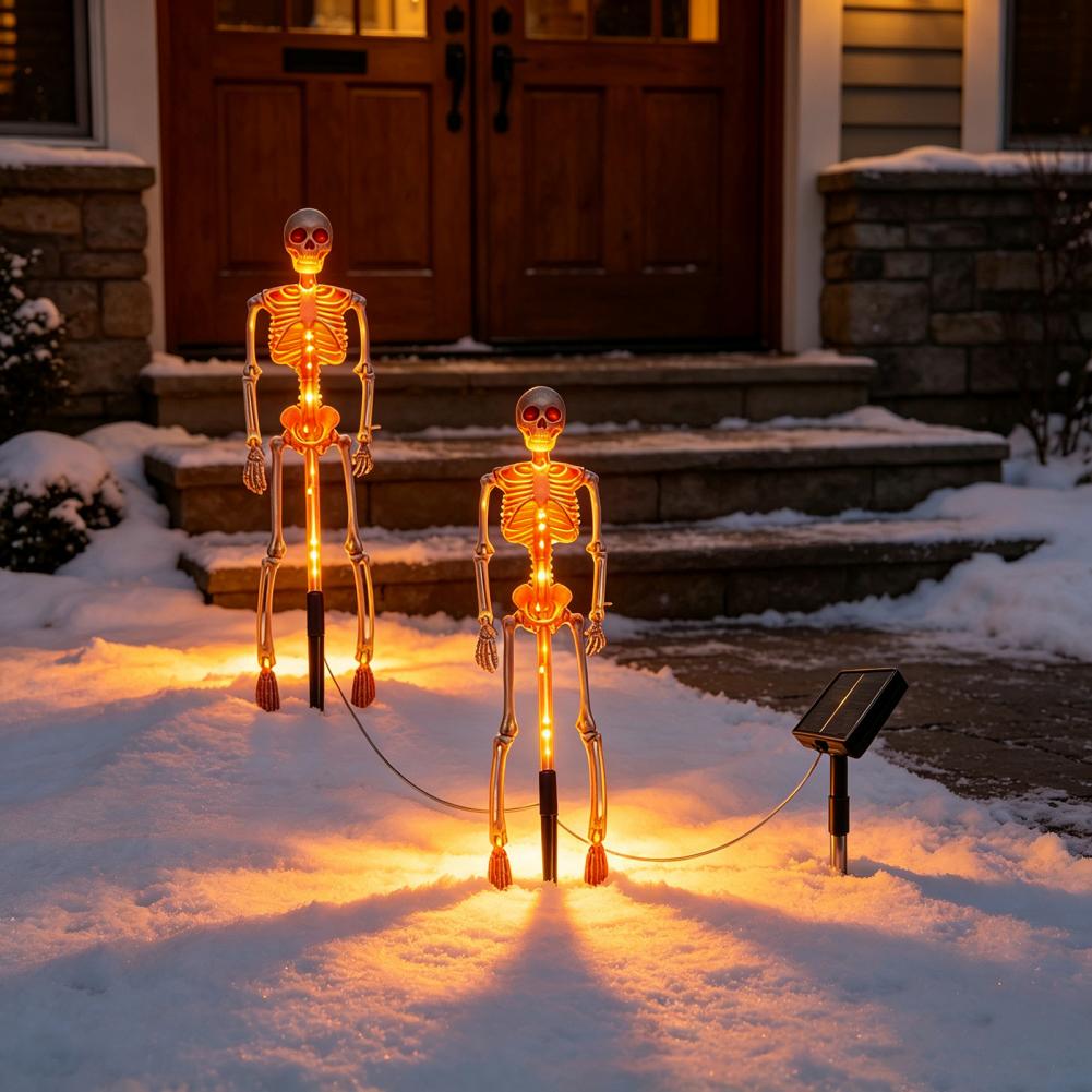 Outdoor Lighting Accent - Беспроводные солнечные садовые светильники: 3D-фигурки скелетов,