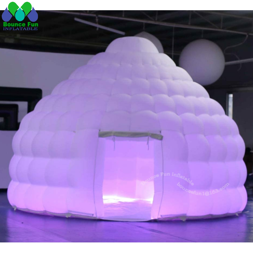 Outdoor Lighting Rental For Party - Белая надувная купольная палатка Иглу со