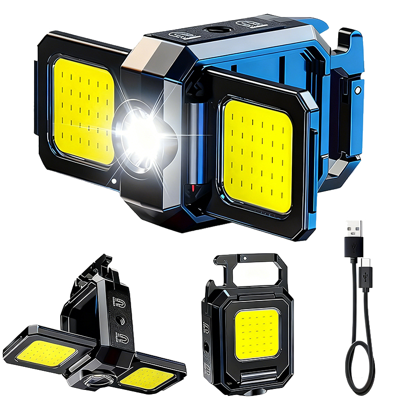 Outdoor Lighting Lowes - Мини-фонарик-брелок COB, рабочий свет, USB аккумуляторная