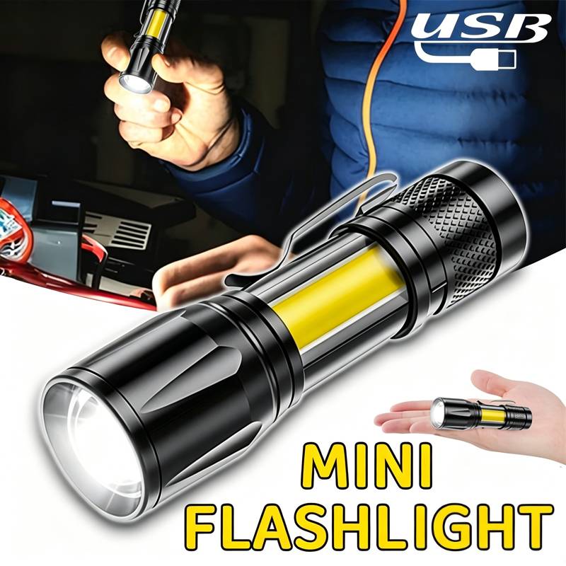 Outdoor Lighting Usb - Мини-светодиодный фонарик COB, портативный рабочий фонарь,