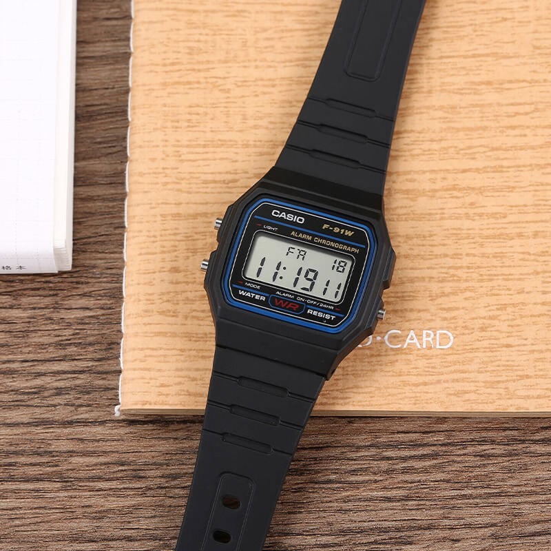 Outdoor Lighting Timer - Casio F-91W-1 Модные ретро-часы с маленьким