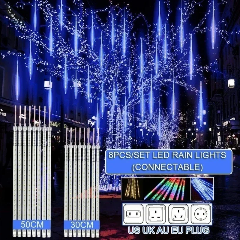 Outdoor Lighting Ideas For Party - 30 см/50 см водонепроницаемый метеоритный дождь,