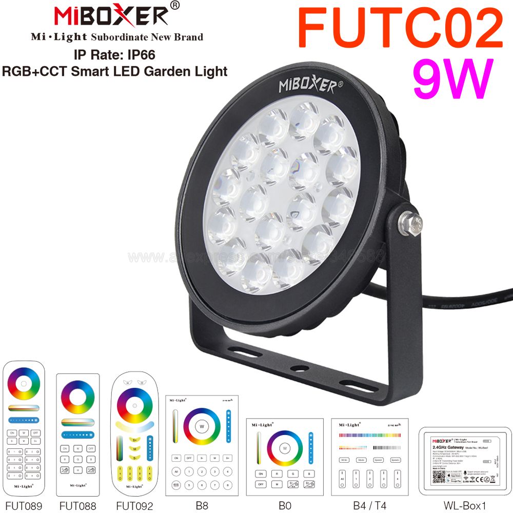 MiBoxer 9W RGB+CCT Светодиодны – обзор и цена Outdoor Lighting Zigbee