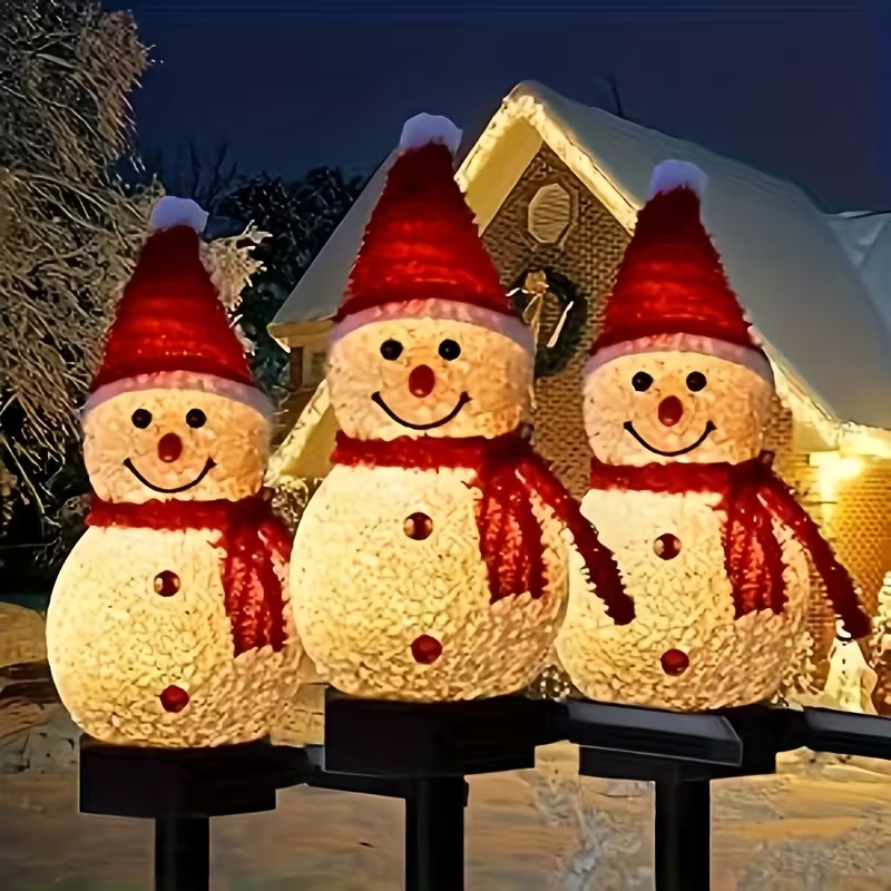 Солнечный светильник-снеговик  – обзор и цена Outdoor Lighting Accent