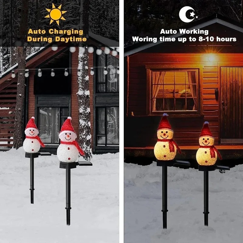 Солнечный светильник-снеговик  – обзор и цена Outdoor Lighting Accent